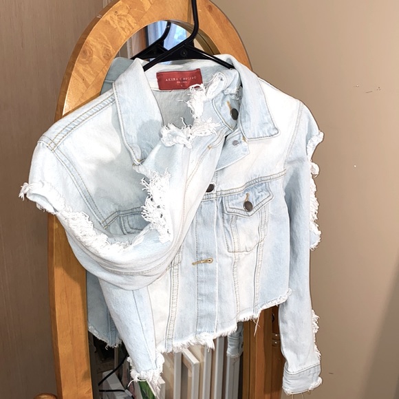 Akira Chicago denim jacket, sz small - Picture 3 of 6